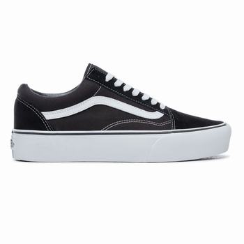 Vans Platform Old Skool - Naisten Tennarit - Mustat/Valkoinen